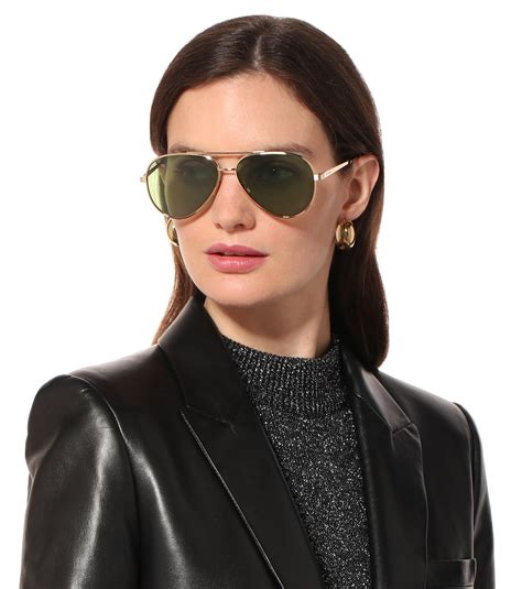 Women's Saint Laurent Aviator Sunglasses .